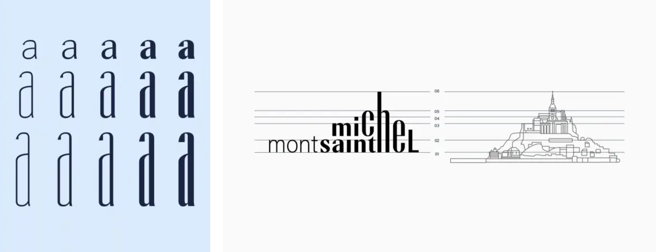 logo mont saint michel typographies
